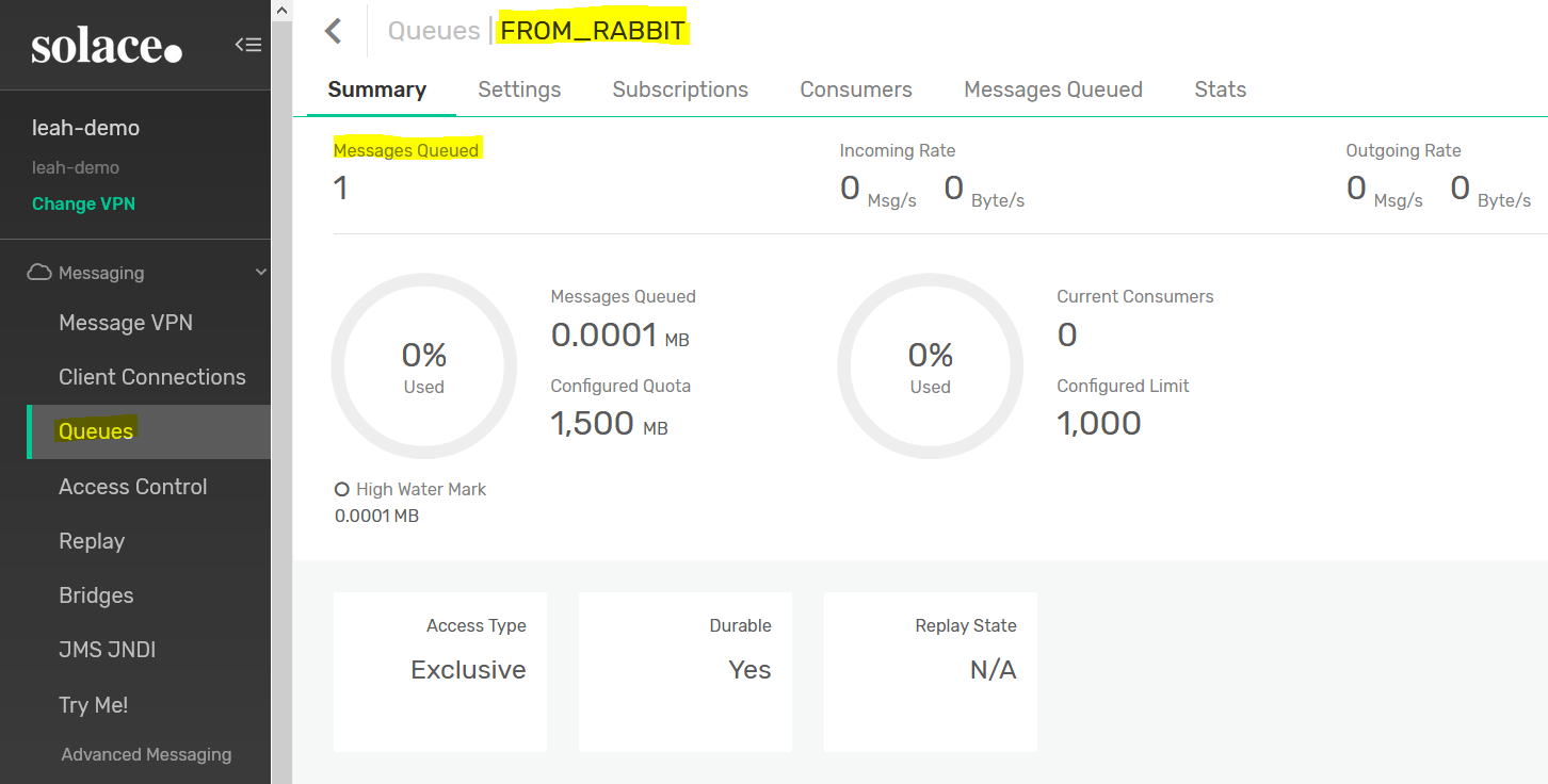 Solace Receive Message