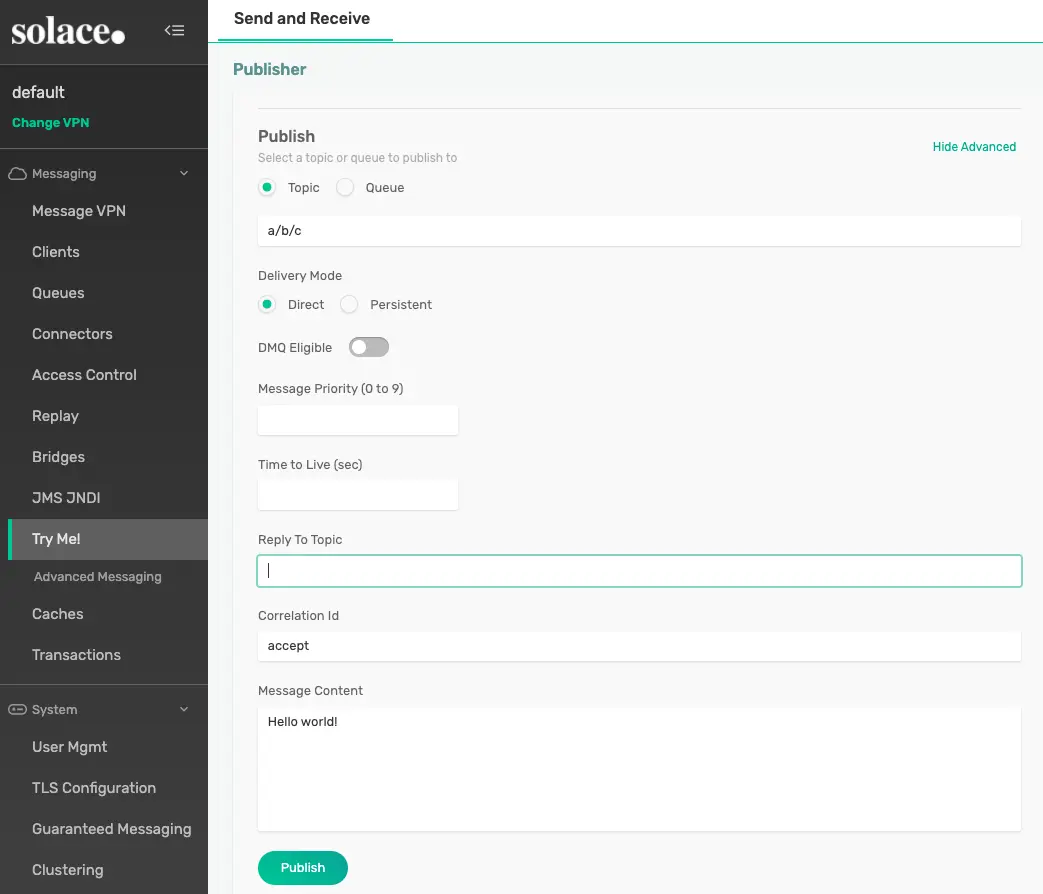 Client Ack Accept TryMe